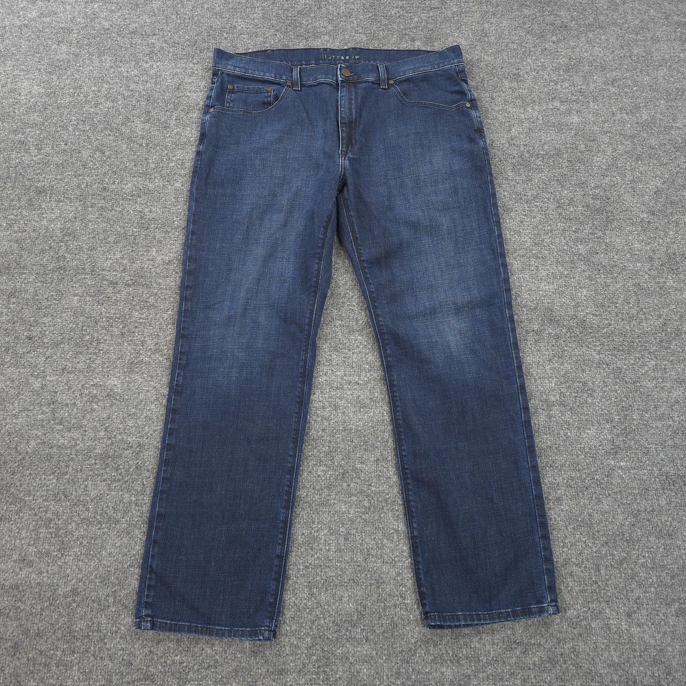 Mott‎ & Bow Jeans Mens 38x30 Blue Mosco Slim Straight Medium Wash Stretch Denim